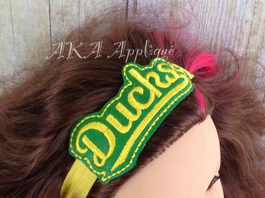 Ducks Barrette Cover & Doll ITH Headband Slider™ Embroidery Design - Image 3
