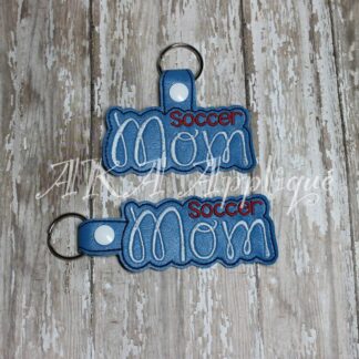 ITH Soccer Mom Snap Fob Embroidery Design