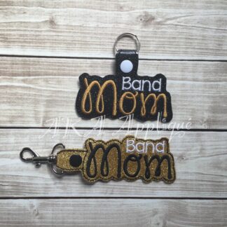 ITH Band Mom Snap Fob Embroidery Design