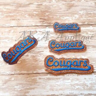 Cougars Barrette Cover & Doll ITH Headband Slider™ Embroidery Design