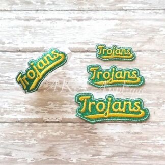 Trojans Barrette Cover & Doll ITH Headband Slider™ Embroidery Design