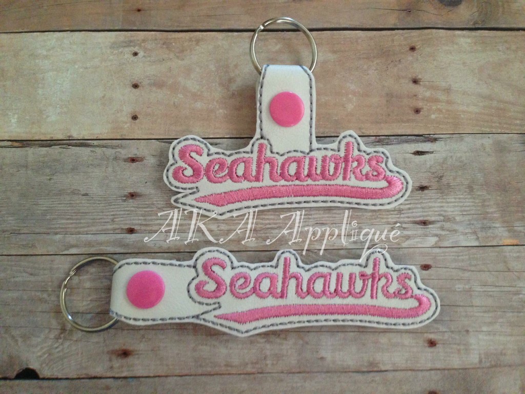 ITH Seahawks Spirit Snap Fob Embroidery Design