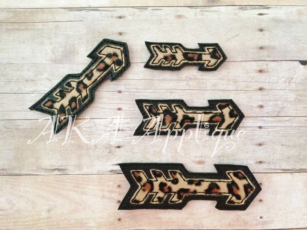 Arrow (Fill and Appliquéd) Barrette Cover & Doll ITH Headband Slider™ Embroidery Design - Image 2