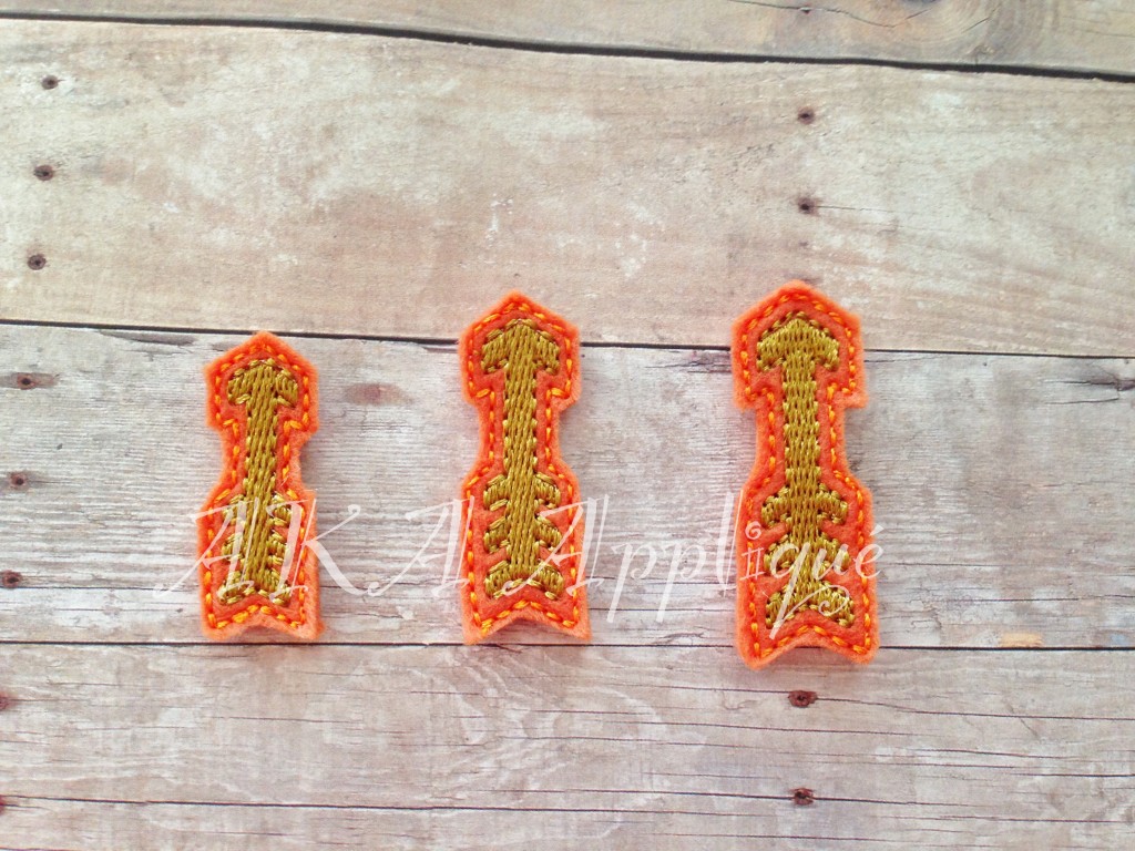 Arrow Feltie Embroidery Design