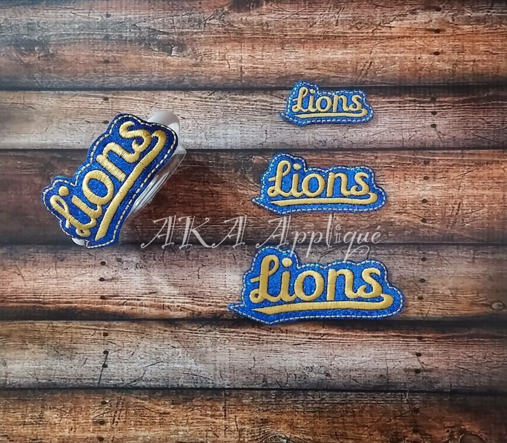Lions Barrette Cover & Doll ITH Headband Slider™ Embroidery Design