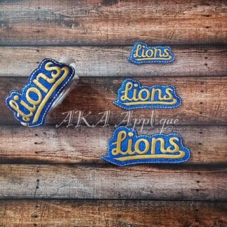 Lions Barrette Cover & Doll ITH Headband Slider™ Embroidery Design