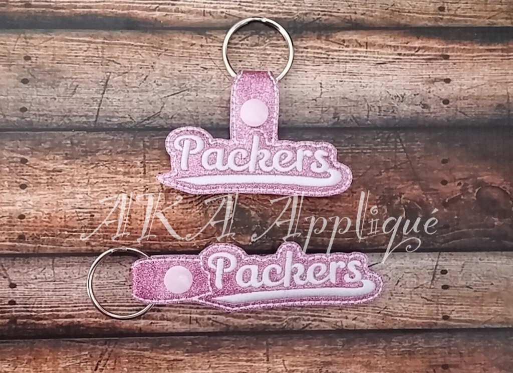 ITH Packers Spirit Snap Fob Embroidery Design