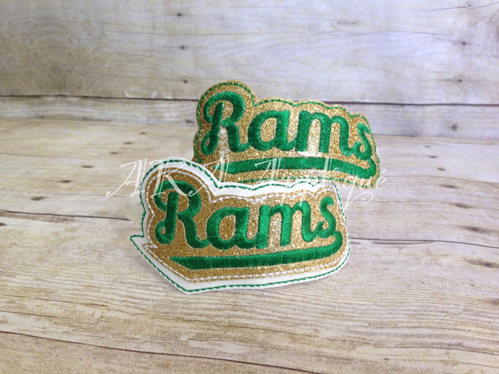 Rams Spirit ITH Headband SLIDER™ Embroidery Design