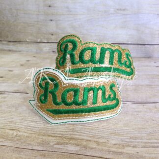Rams Spirit ITH Headband SLIDER™ Embroidery Design