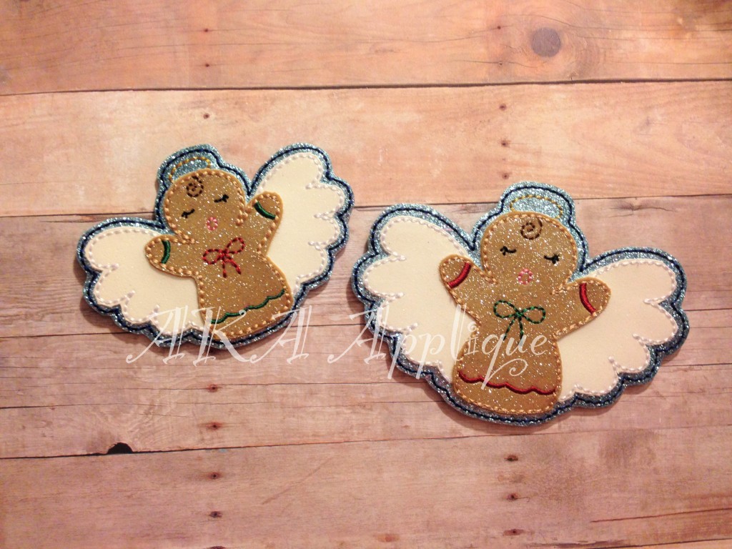 ITH Gingerbread Angel Headband SLIDER™ Embroidery Design - Image 2