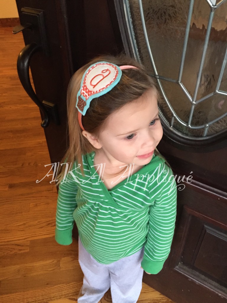 ITH Mongram Hot Air Balloon Headband SLIDER™ Embroidery Design - Image 3