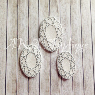 Oval Diamond Feltie Embroidery Design