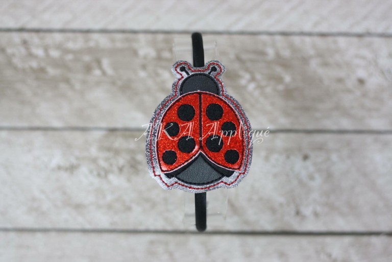 ITH Ladybug Headband SLIDER™ Embroidery Design