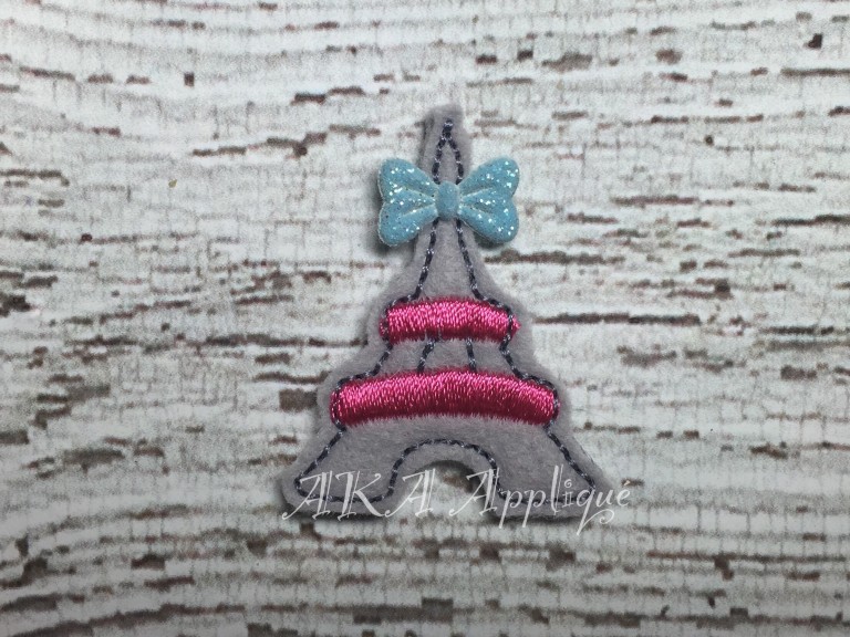 Eiffel Tower Feltie Embroidery Design - Image 4