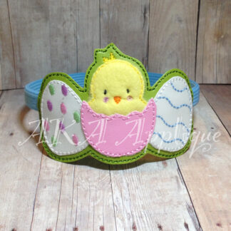 ITH Chick Easter Egg Headband SLIDER™ Embroidery Design