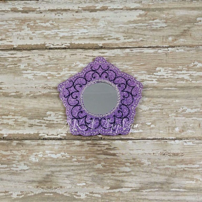 Decorative Frame Mirror 1 Clip Keeper_Pocket Mirror ITH Embroidery Design - Image 5