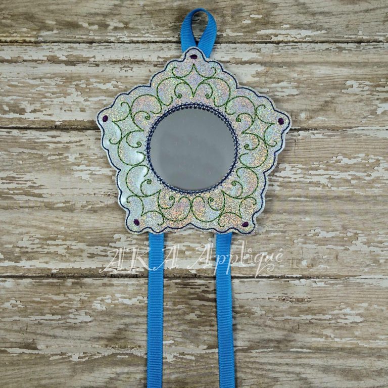 Decorative Frame Mirror 1 Clip Keeper_Pocket Mirror ITH Embroidery Design - Image 6