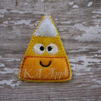 Candy Corn Appliqued Feltie Embroidery Design