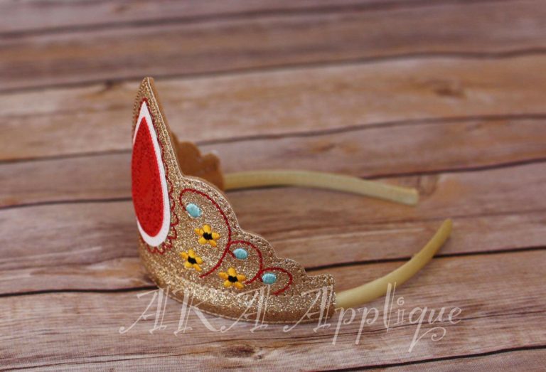 ITH Crown Princess Headband Tiara SLIDER™ Embroidery Design - Image 6