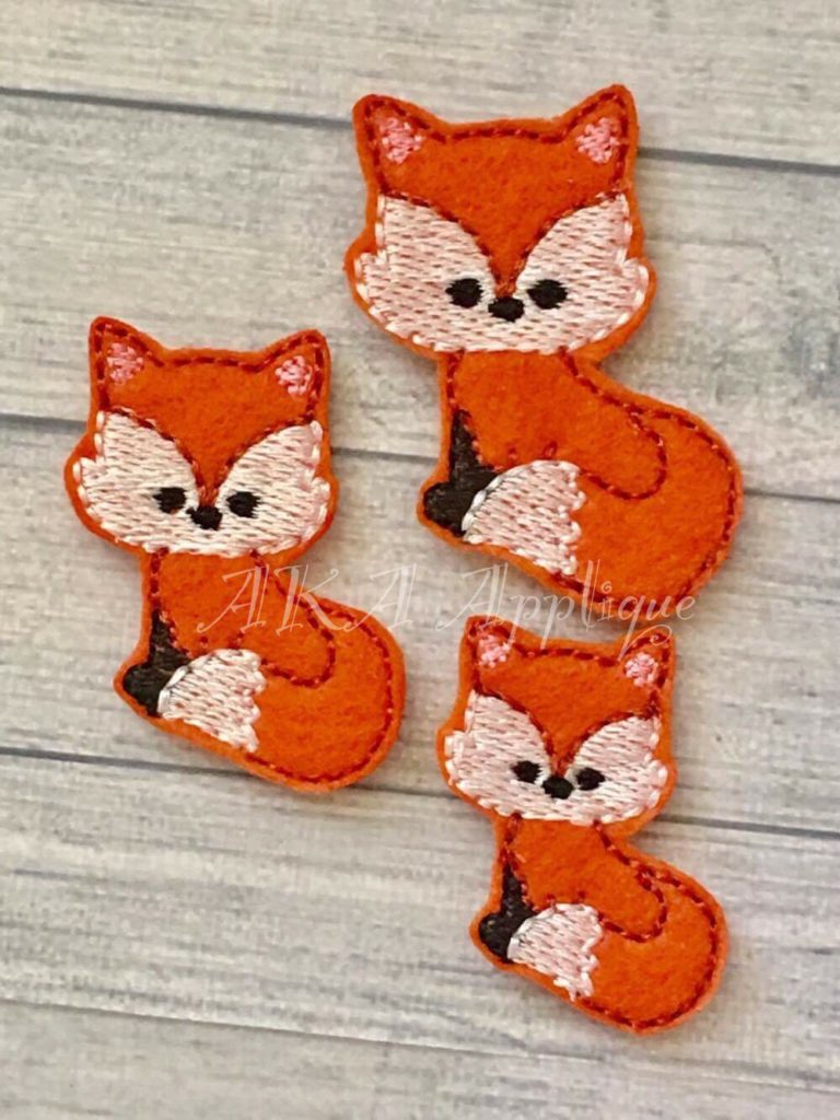 Felix Fox Feltie Embroidery Design - Image 2