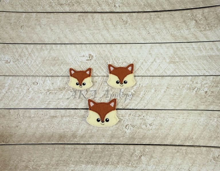 Felix Fox Face Feltie Embroidery Design - Image 2