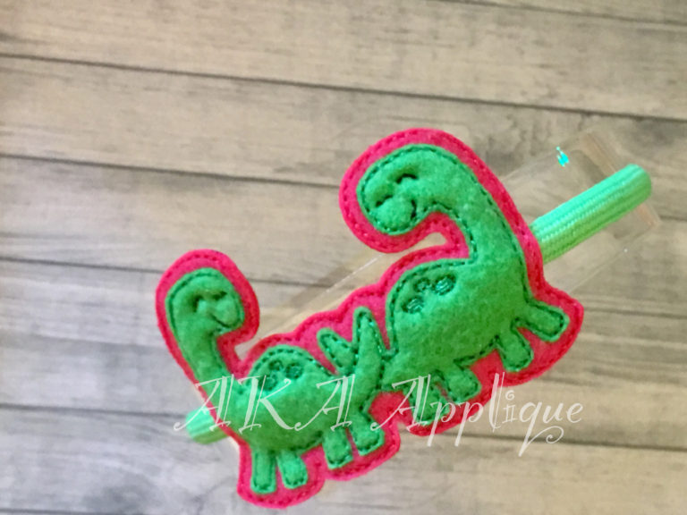 ITH Double Dinosaur Headband SLIDER™ Embroidery Design