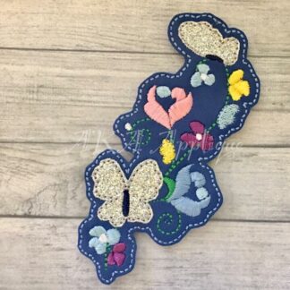 ITH Cinder Princess Flower Headband SLIDER™ and Clip Cover Embroidery Design