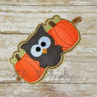 ITH Kookie Owl Pumpkin Headband SLIDER™ Embroidery Design