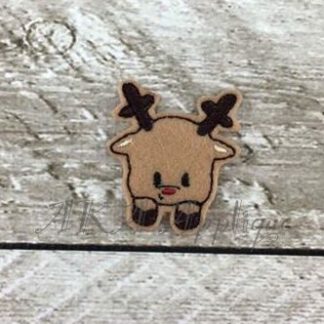 Rudy Reindeer Feltie Embroidery Design