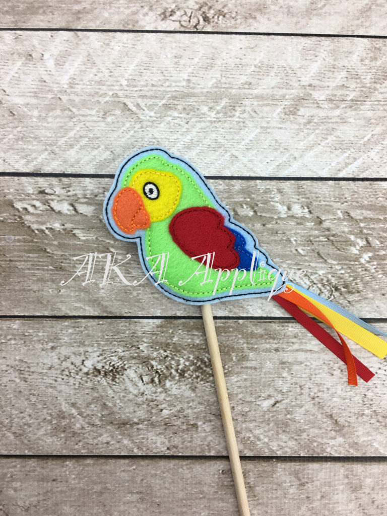 ITH Parrot Wand Embroidery Design - Image 2