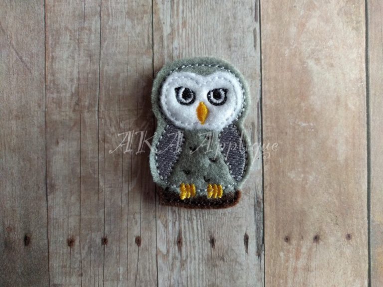 Magical Owl Feltie Embroidery Design