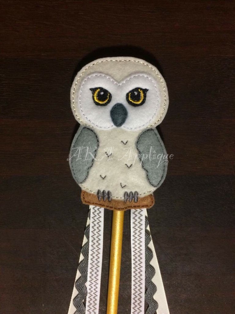 ITH Magical Owl Wand Embroidery Design - Image 2