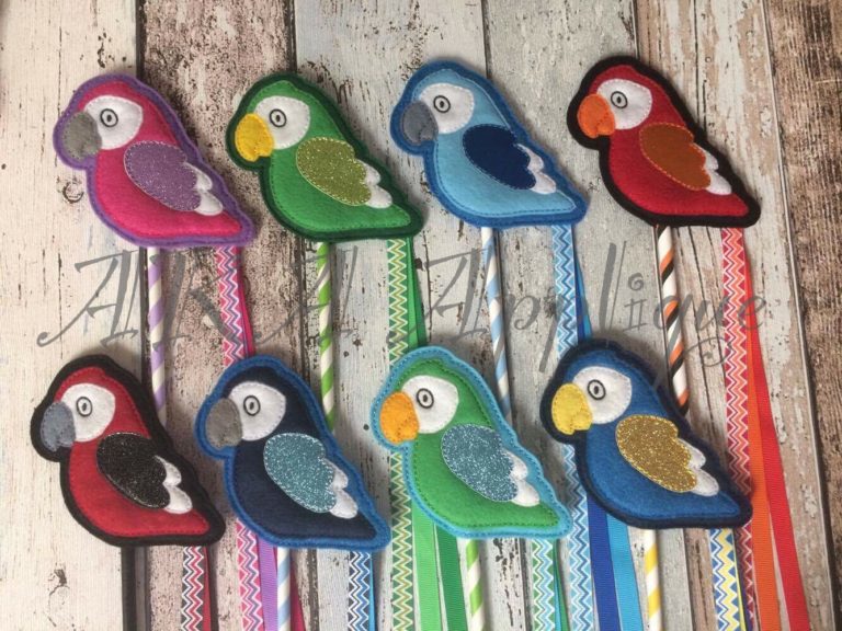 ITH Parrot Wand Embroidery Design - Image 3