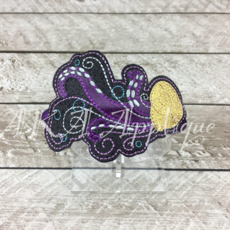 ITH Sea Witch Villain Headband SLIDER™ and Clip Cover Embroidery Design