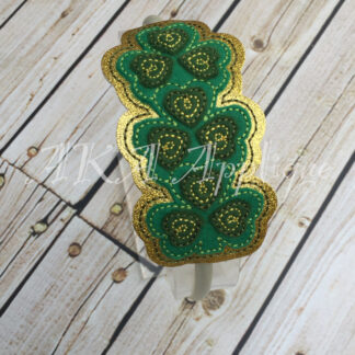 ITH Stacked Shamrock Headband SLIDER™ Embroidery Design