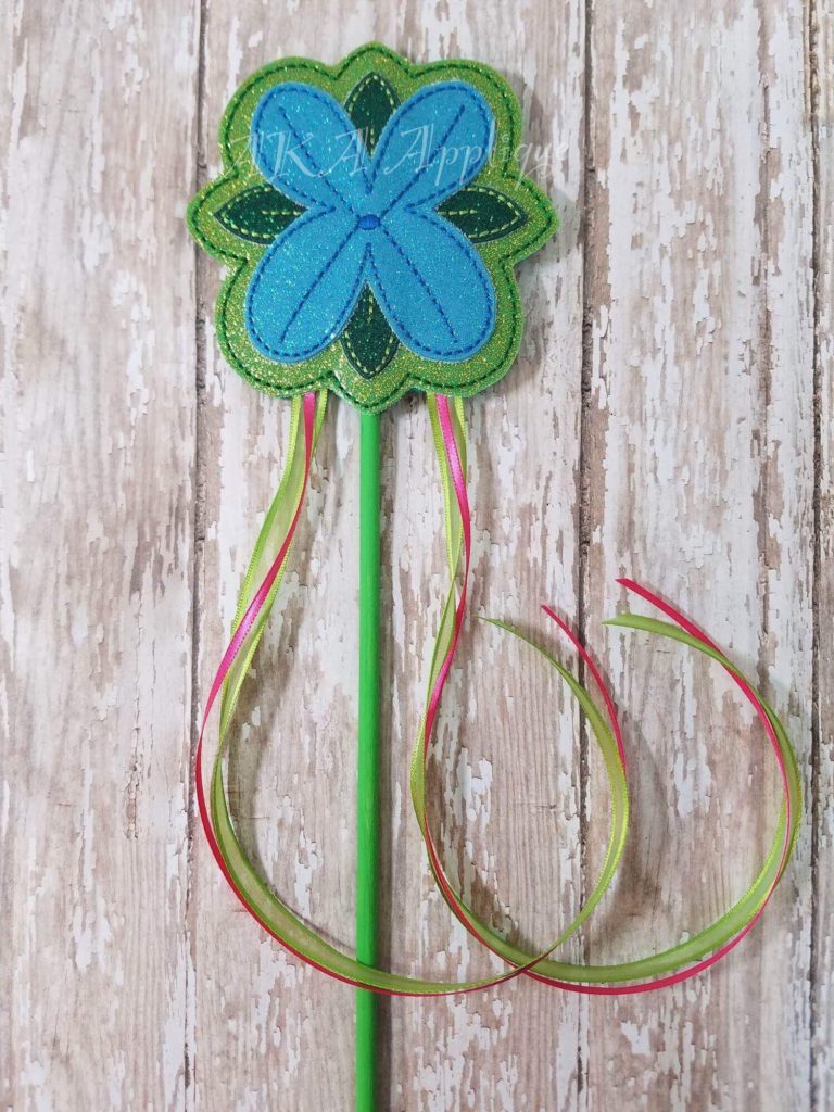 ITH Happy Queen Flower Princess Wand Embroidery Design - Image 2