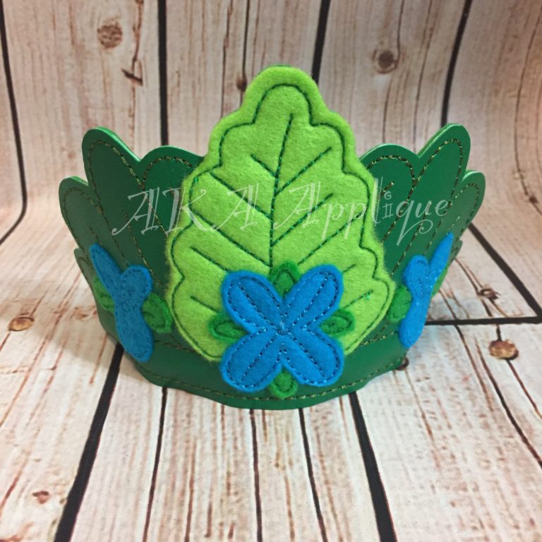 ITH Happy Queen Flower Headband Tiara SLIDER™ Embroidery Design - Image 4