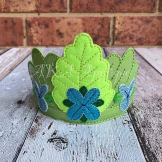 ITH Happy Queen Flower Headband Tiara SLIDER™ Embroidery Design