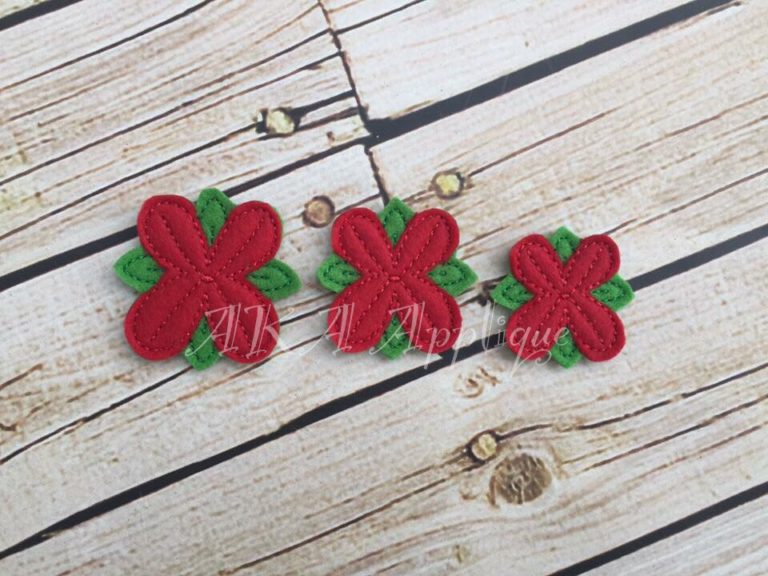Happy Flower Feltie Set Embroidery Design - Image 3
