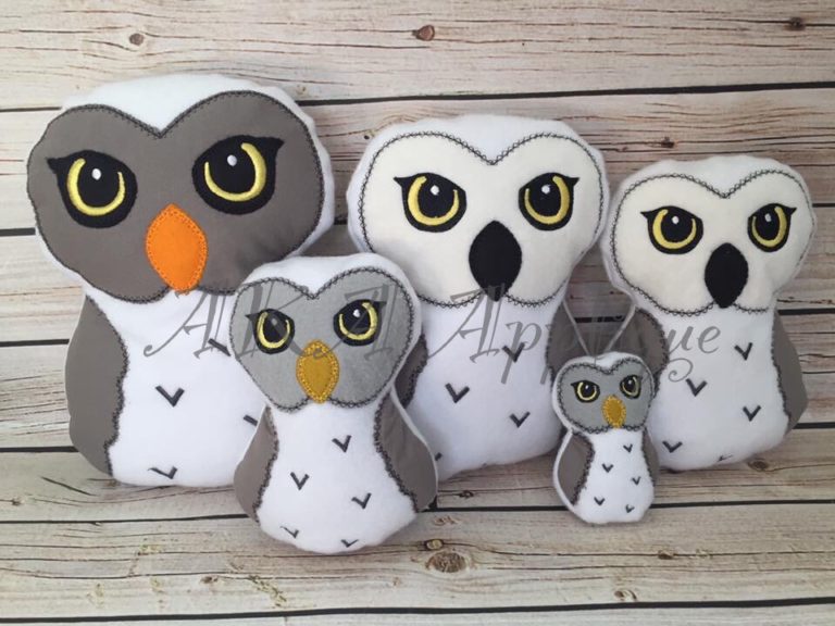 Magical Owl Plushie ITH Embroidery Design