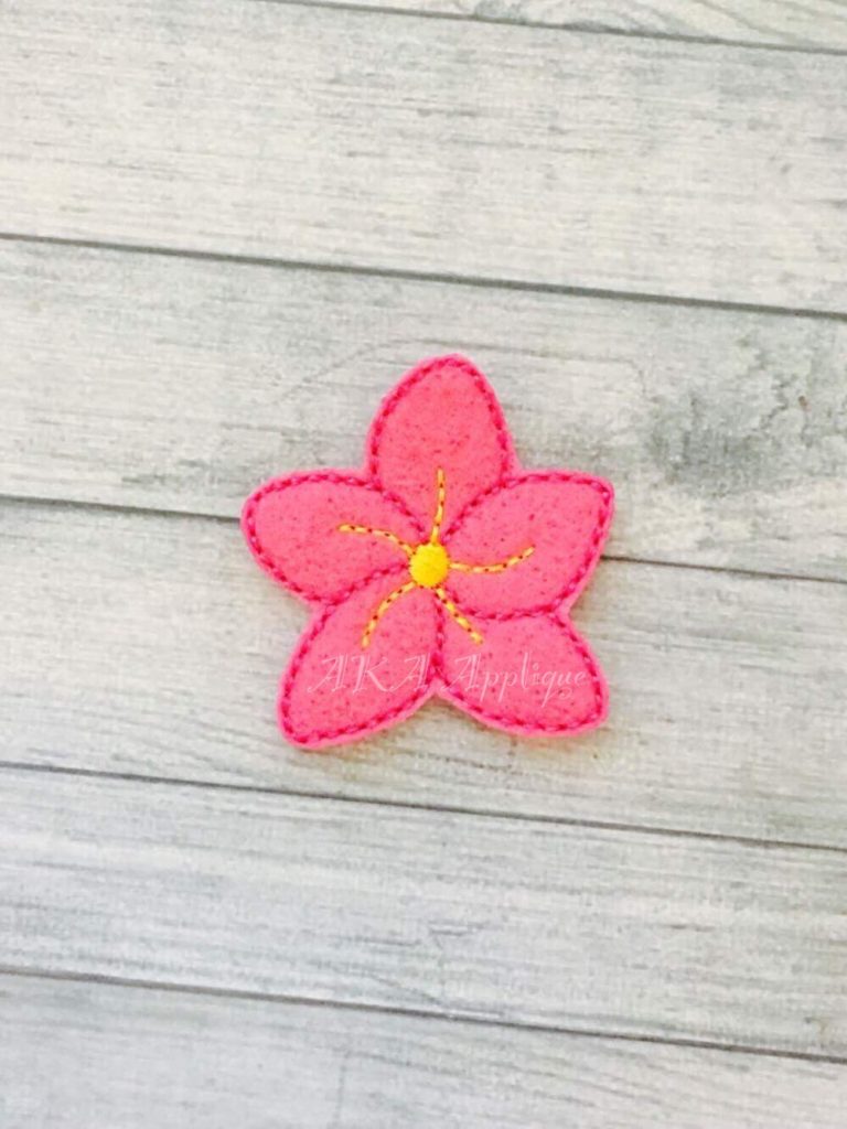 Plumeria Feltie Embroidery Design