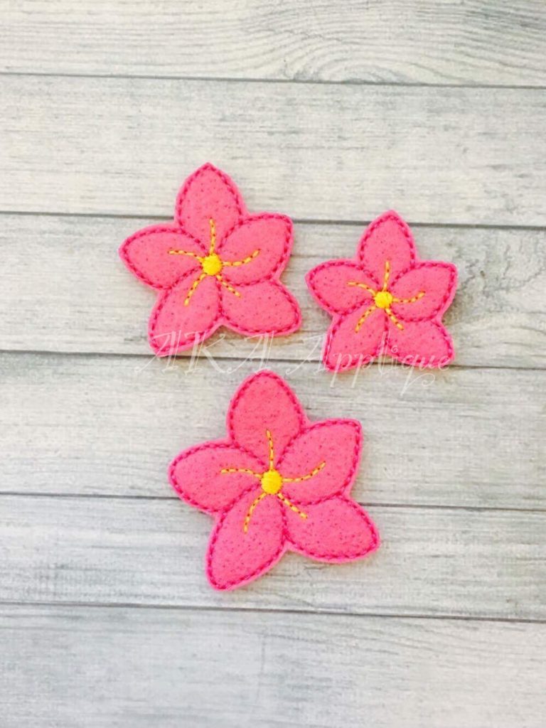 Plumeria Feltie Embroidery Design - Image 2