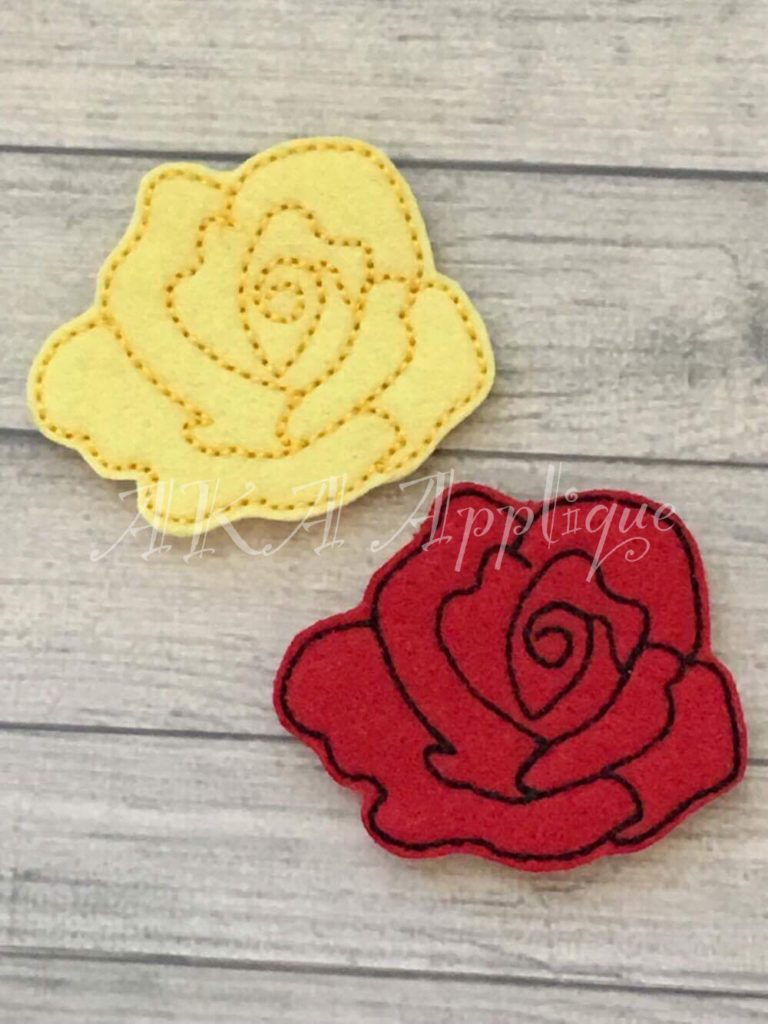 Rose Feltie Embroidery Design