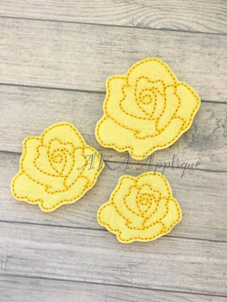 Rose Feltie Embroidery Design - Image 2