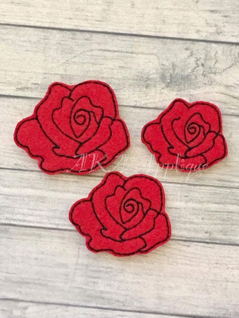 Rose Feltie Embroidery Design - Image 3