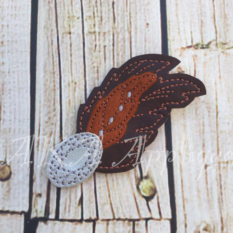 ITH Jeweled Feather Headband SLIDER™ and Clip Cover Embroidery Design - Image 3