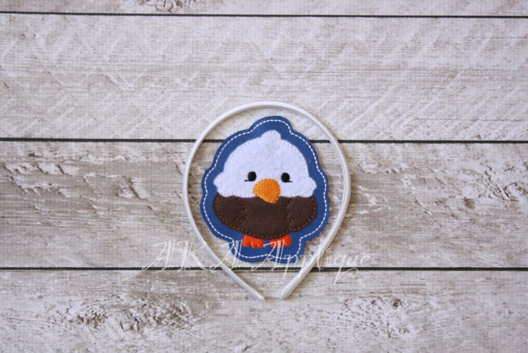 ITH Edgar Eaglet Eagle Headband SLIDER™ Embroidery Design - Image 3