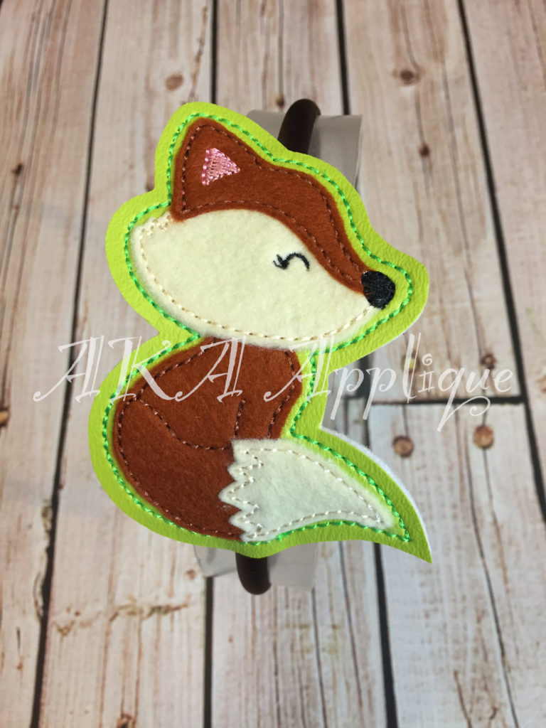 ITH Fancy Fox Headband SLIDER™ Embroidery Design