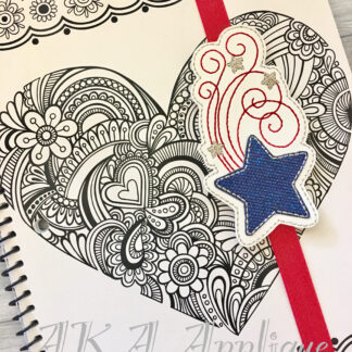 ITH Star Flourish Headband SLIDER™ and Clip Cover Embroidery Design