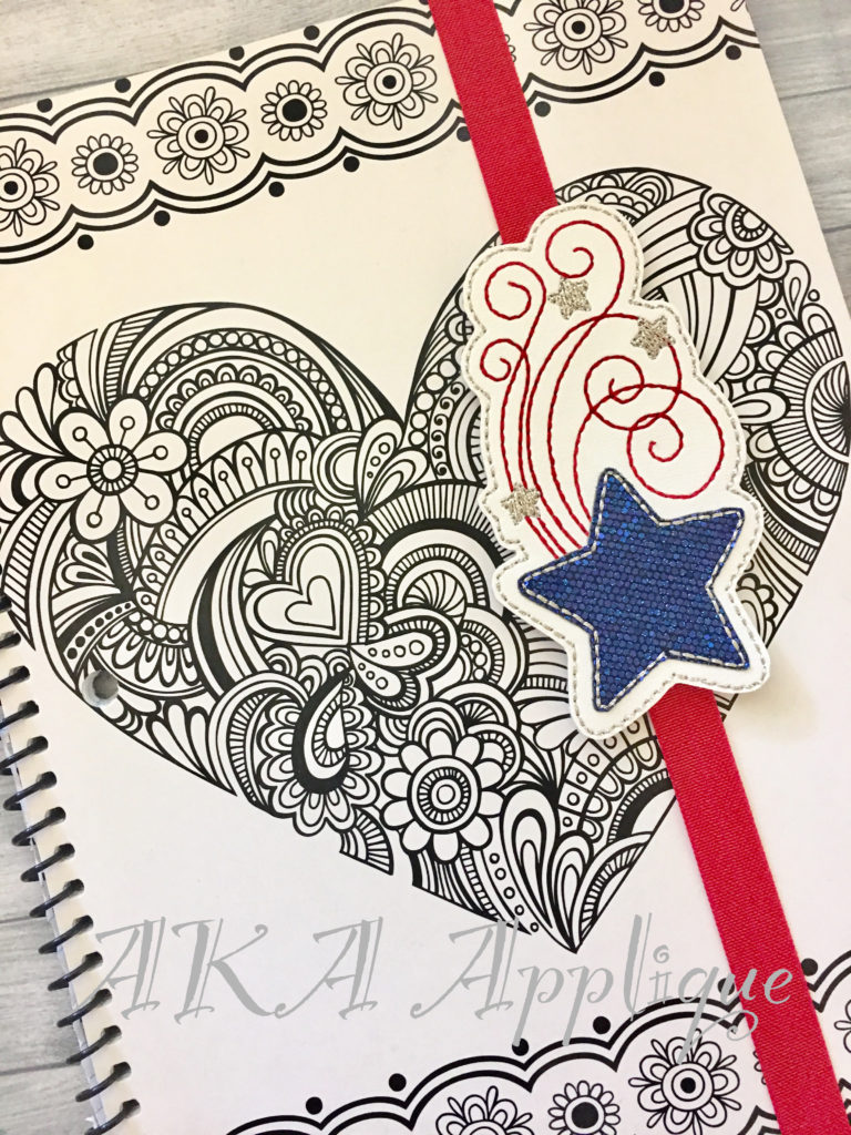 ITH Star Flourish Headband SLIDER™ and Clip Cover Embroidery Design